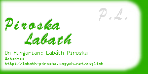 piroska labath business card