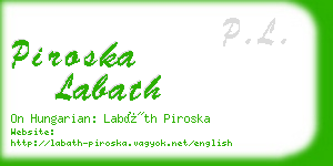 piroska labath business card